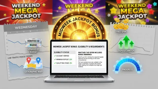 Midweek Jackpot Bonus: Eligibility, Requirements, and Whether the Offer Includes Bonus Winnings